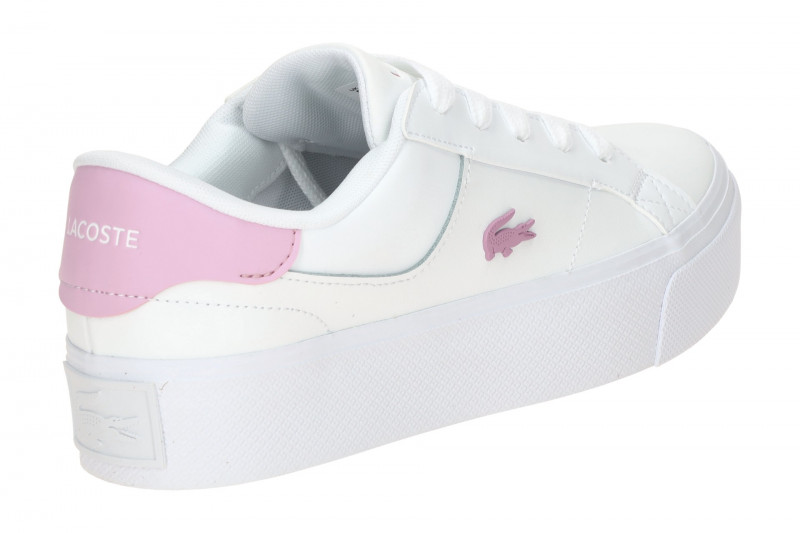 Lacoste Ziane Plateau Sneakers Schuhe weiß pink Damen 0021
