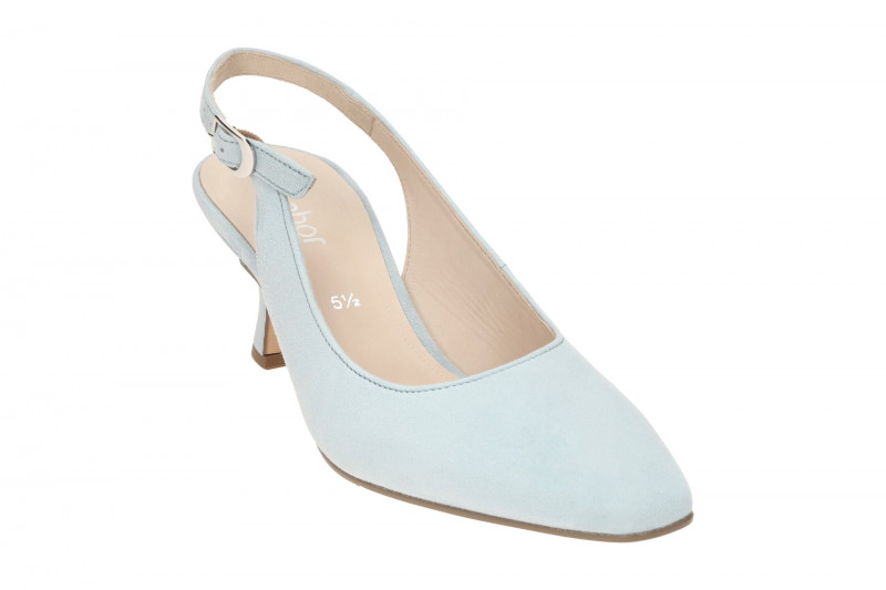 Gabor Sling Pumps blau pastell Velour 41.510.18