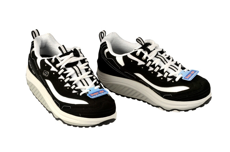 Skechers Shape ups Schuhe in schwarz weiß 11809/BKW