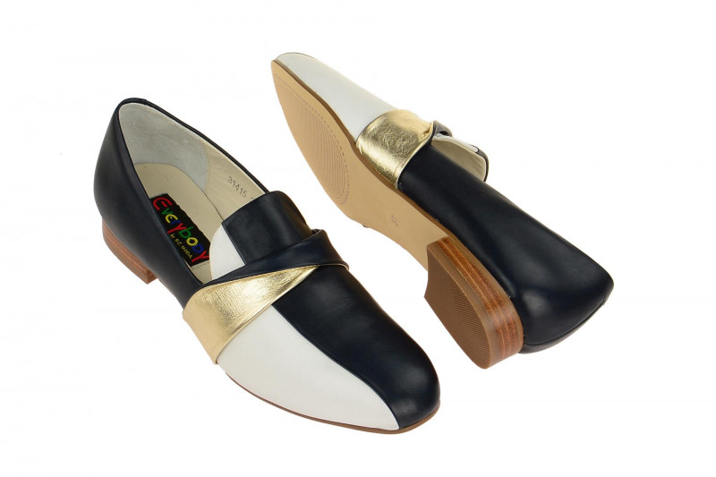 Everybody Schuhe Slipper blau weiß