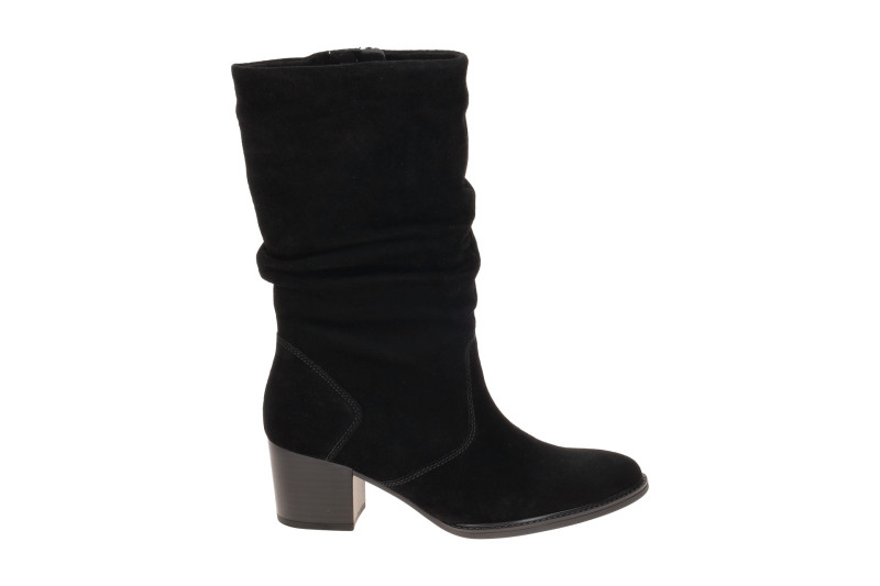Gabor Stiefel schwarz Mid Rise gerafft 8041.02.003