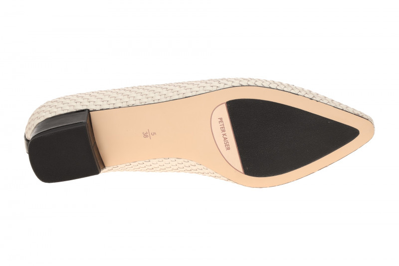 Peter Kaiser Pumps weiß offwhite Nappa Flecht 72471