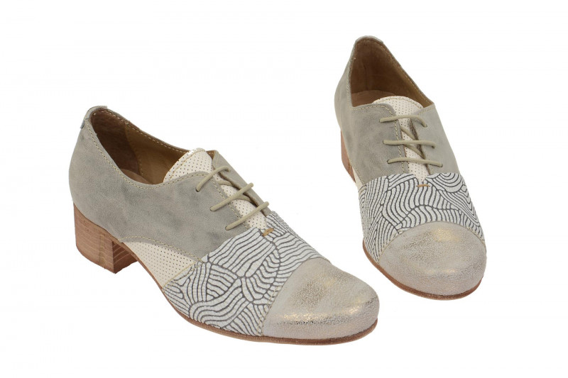 Charme Schuhe grau weiß gold mix 0070