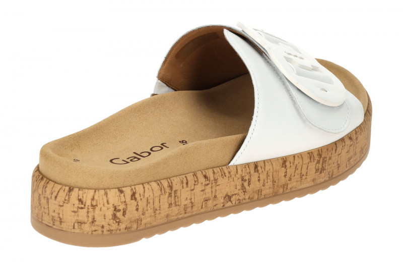 Gabor Plateau Pantolette weiß 63.760.21