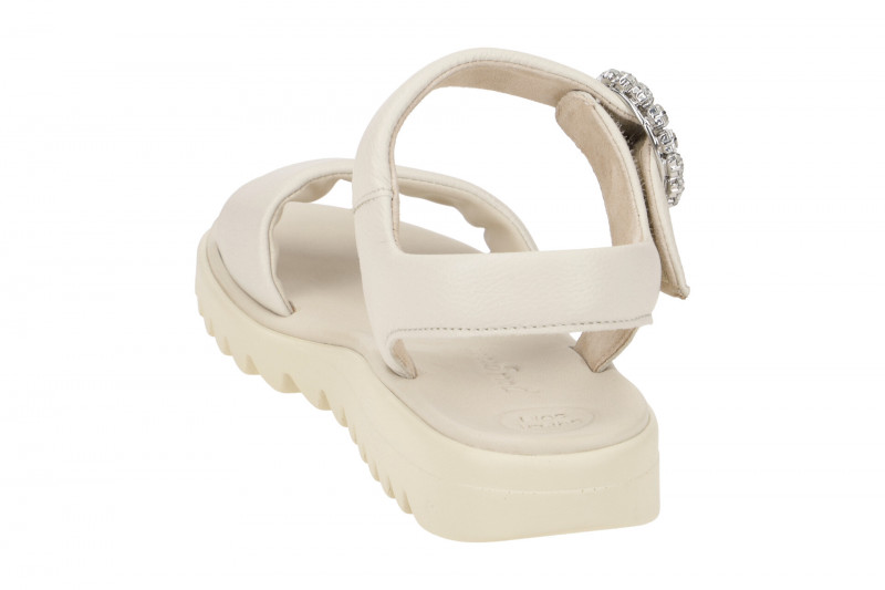 Paul Green Sandale beige biscuit Strassschmuck 6006