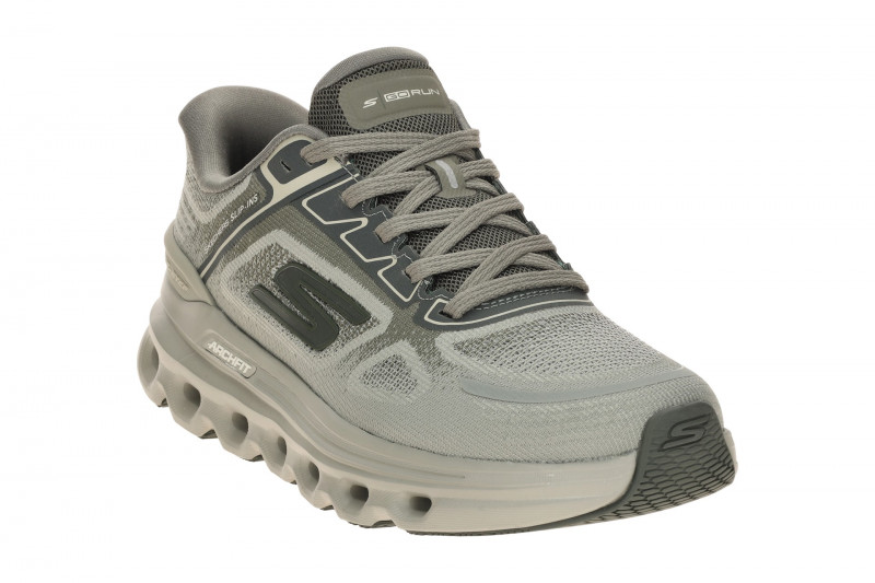 Skechers Go Run Gliede Schuhe olive grün grau Sport Slip-Ins 221120