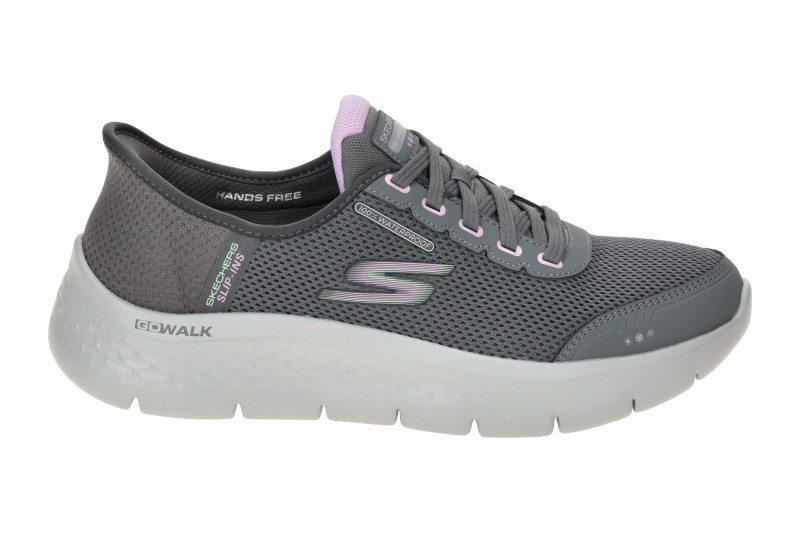 Skechers Go Walk Flex Schuhe grau SLIP-INS wasserdicht 124846