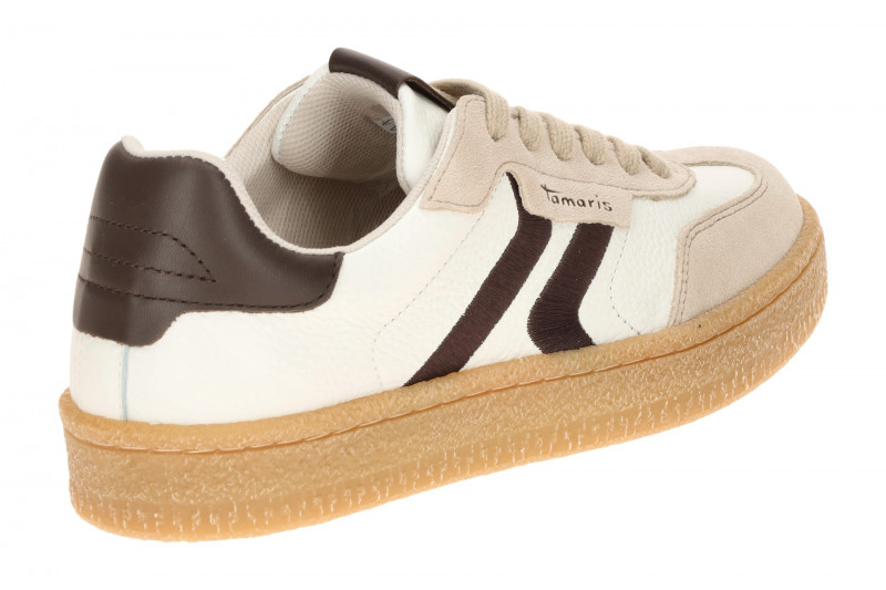 Tamaris Schuhe Sneaker weiß braun 23723