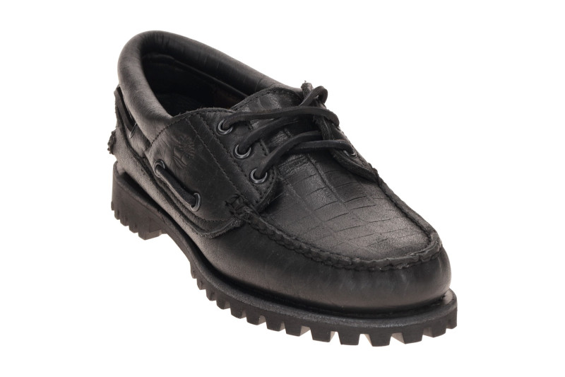 Timberland Authentic Schuhe schwarz Bootsschuhe Kroko 0A2GNV