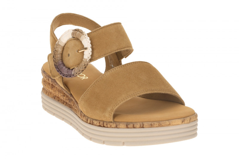 Gabor Keil Sandale hellbraun Velour 82.706.35