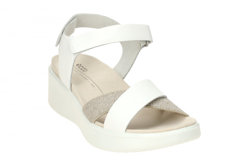 Ecco Flowt Wedge Keil Sandalen weiß 273323