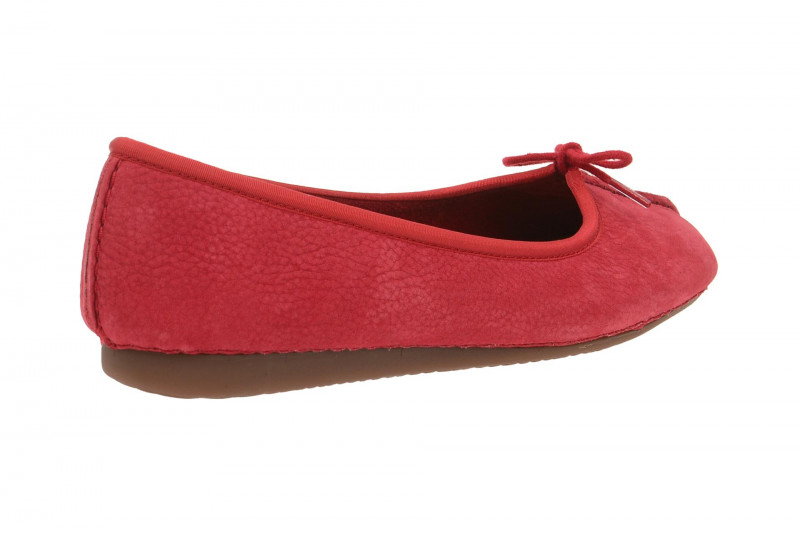 Clarks Freckle Ice Ballerinas rot Wildleder 26114044 4