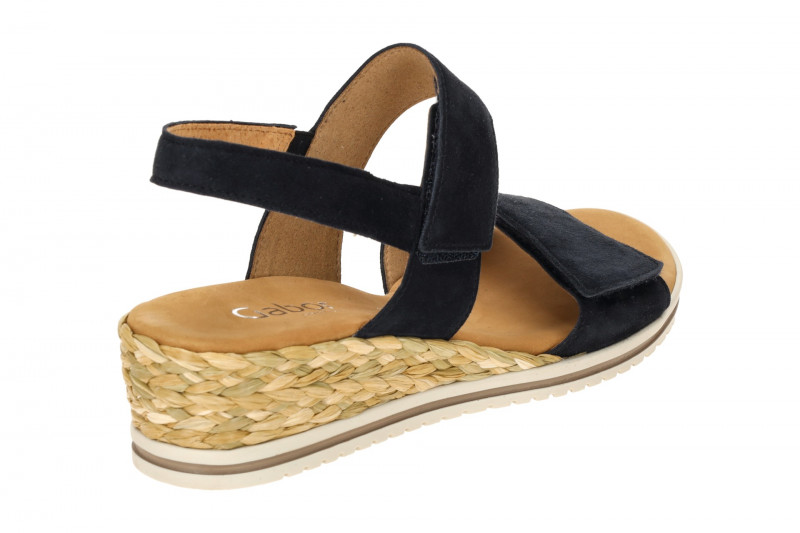 Gabor Comfort Keil Sandale blau Bast 42.773.46