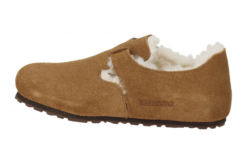Birkenstock London Shearling Schuhe braun Normal-Weit 1014962