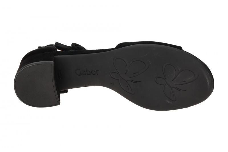 Gabor comfort Sandalette schwarz Velour 62.902.47