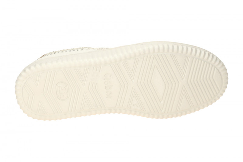 Gabor Comfort Como Sneakers weiß gold Bast K-Weite 66.405.61