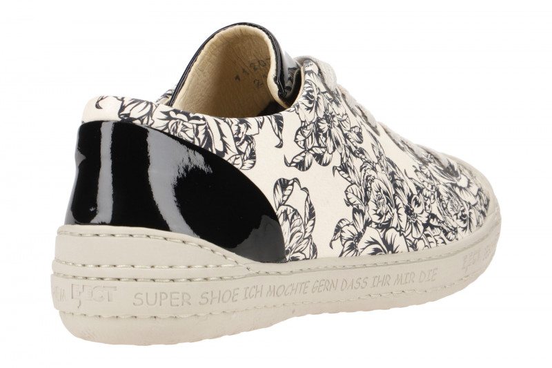 Eject Dass Schuhe schwarz weiß Blumen 11207