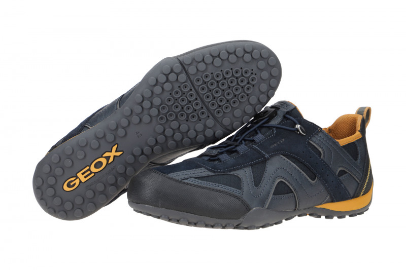 Geox Snake Sneaker Schuhe blau gelb U2507B
