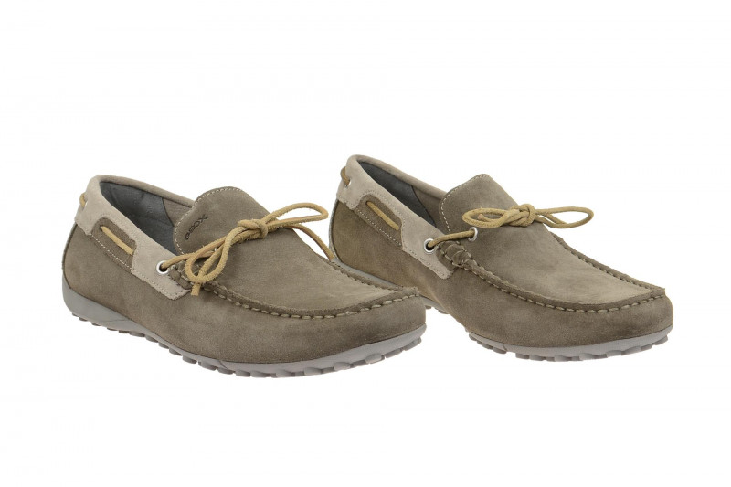 Geox Snake Mokassin Slipper grau taupe U4207I