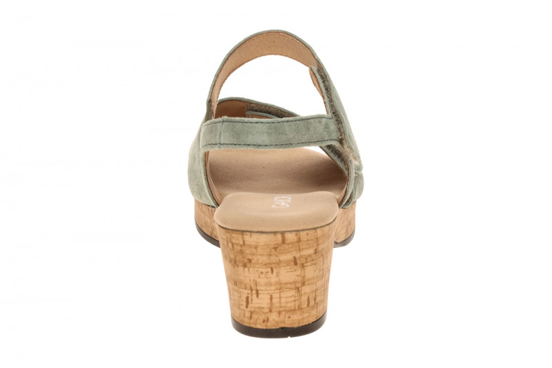 Gabor Plateau Sandalette grün Velour 82.072.44