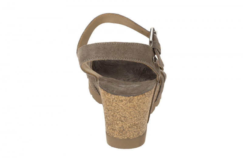 Panama Jack Vera B5 Keil Sandale grau Velour