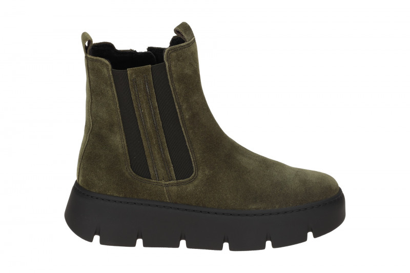 Gabor Stiefelette olive grün Chunky Boots Velour 53.743.11