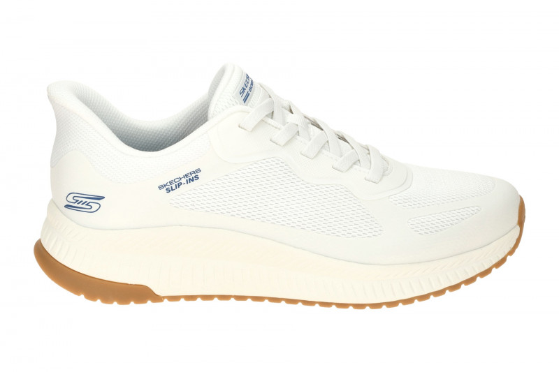 Skechers Bobs Squad Schuhe weiß Slip-Ins Herren 118423