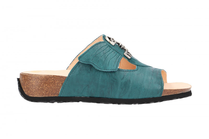 Think Mizzi Pantolette türkis blau Klett 3-83351-87