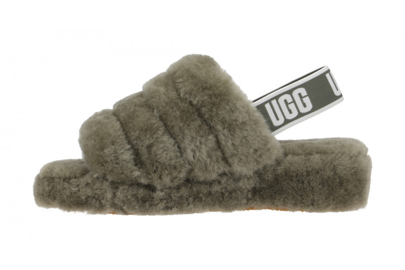 UGG Fluff Yeah Slide Hausschuhe grün