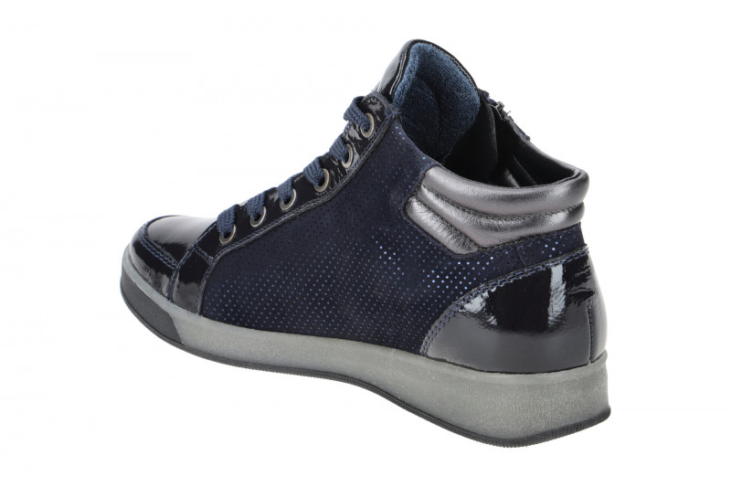 ARA Rom Schuhe Sneaker blau Lackpunkte 12-44499