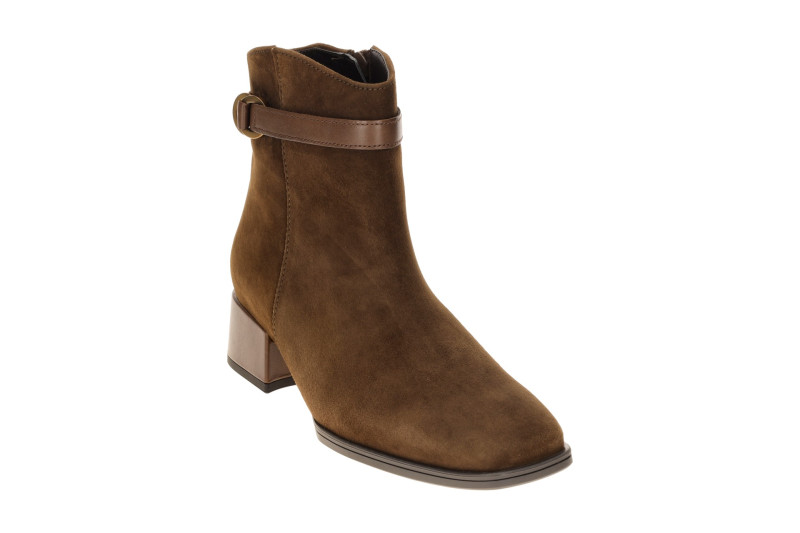 Gabor Stiefelette Ankle Boots braun Karree Samt 8067.02.004