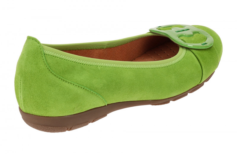 Gabor Fashion Ballerina grün Samt Velour 64.163.19