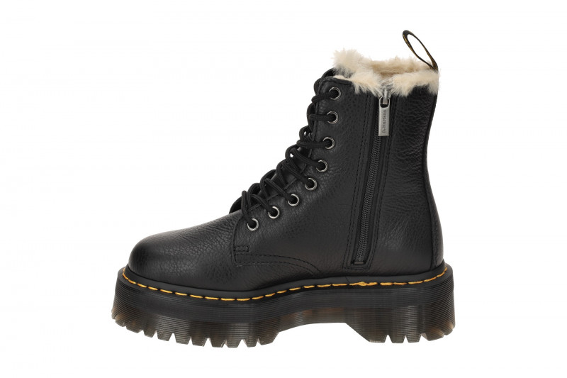 Dr. Martens Jadon Plateau Stiefel schwarz Pisa Glattleder Warmfutter