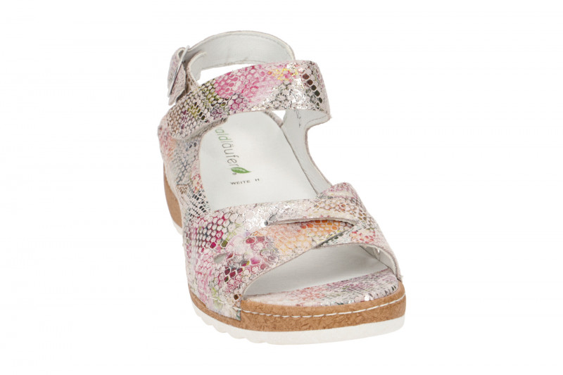 Waldläufer Hanila Sandale rosa bunt Glanz Effekt 306005