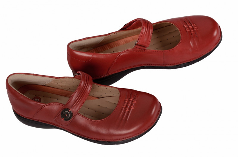 Clarks Un Linda Schuhe rot Slipper 20353743