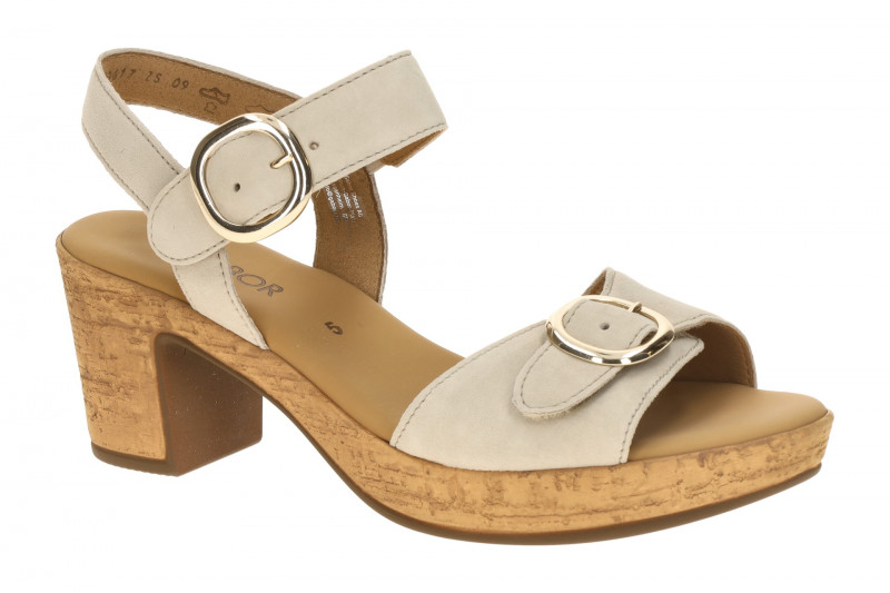 Gabor Sandalette grau oak Velour 84.764.12