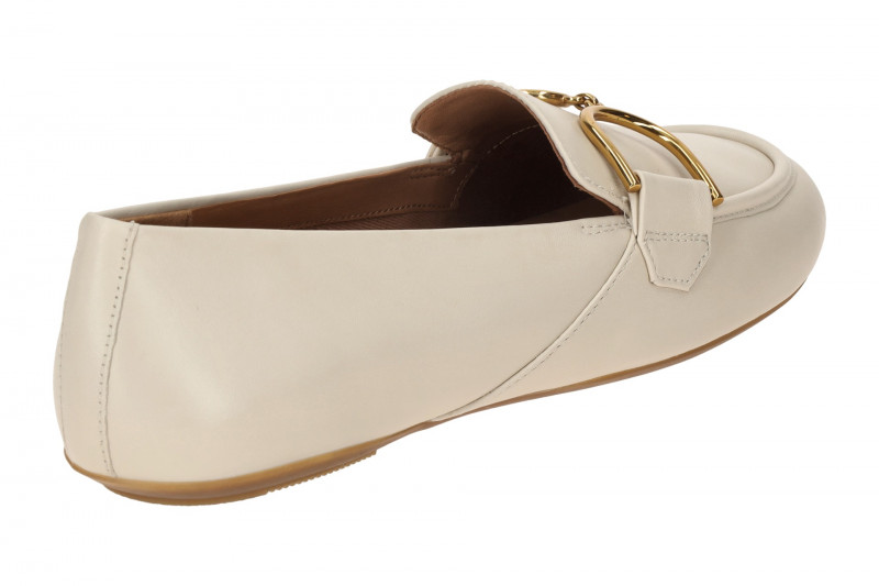 Geox Palmaria Mokassin Schuhe weiß beige papyrus Nappa D45MUJ