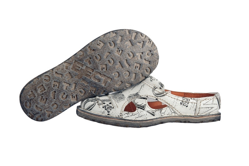 Eject Sony3 Pantoletten fantasy weiß 9407