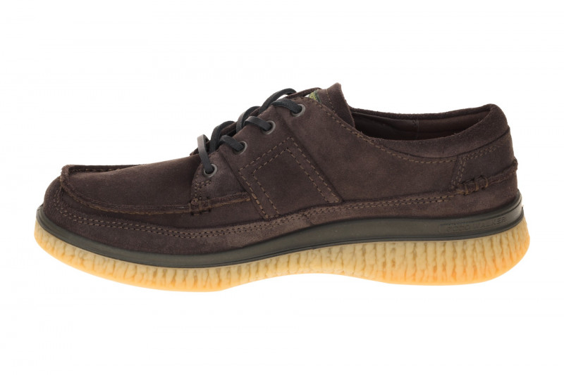 Ecco Walker Schuhe braun mocca Velour Mokassin 571104