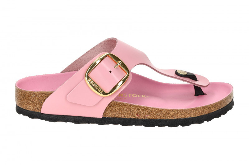 Birkenstock Gizeh Big Buckle Pantolette pink gold SCHMAL 1026493
