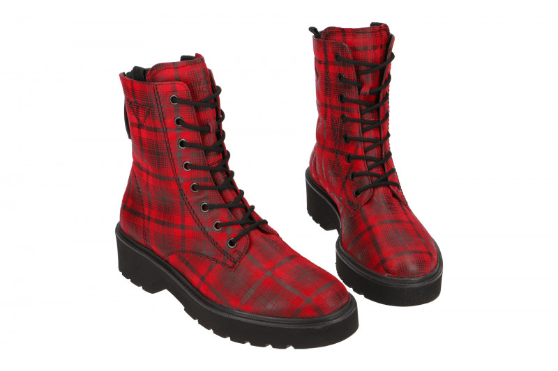 Paul Green Stiefel rot Karo 9581