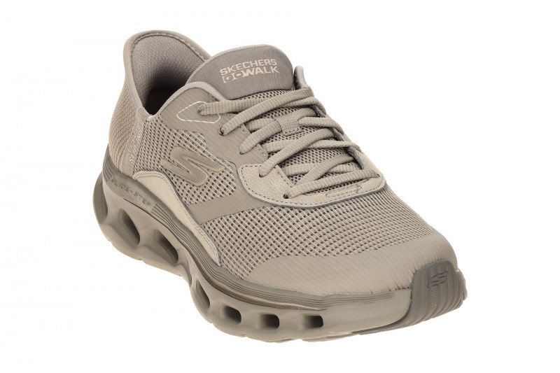 Skechers Go Walk Gliede Step Schuhe taupe braun SLIP-IN 125115