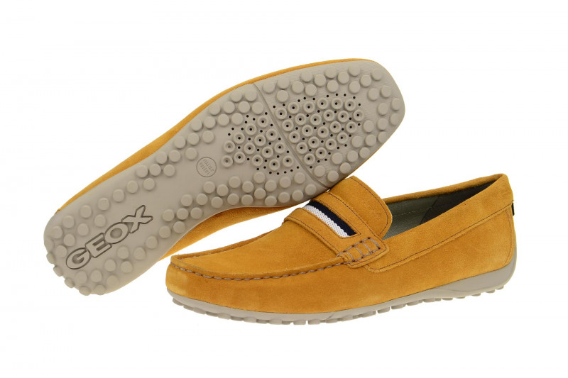 Geox Respira Snake Moc A Slipper in gelb Herren Mokassin