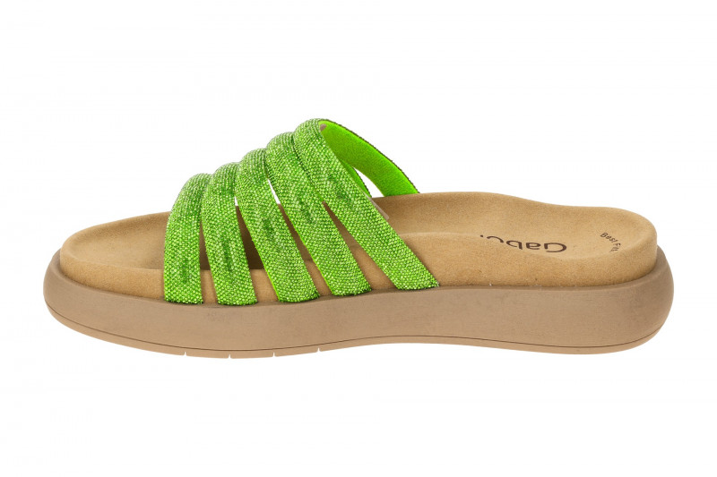 Gabor Plateau Pantolette grün Strass 63.752.89