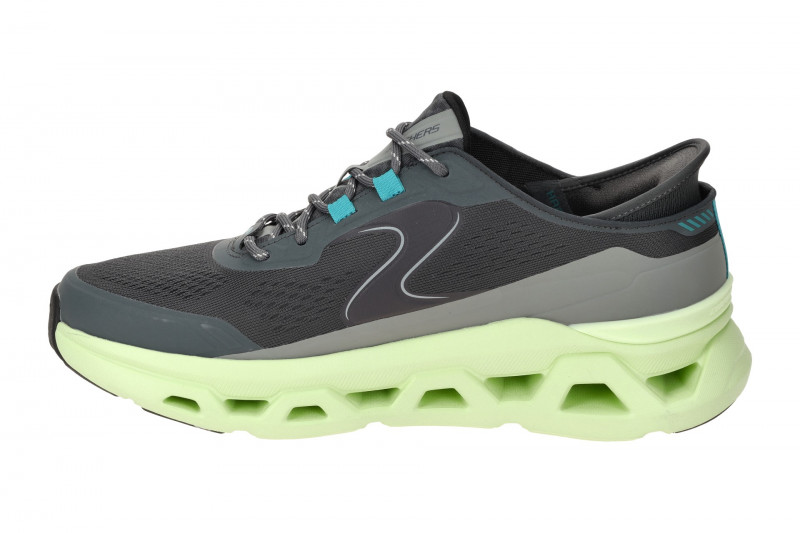 Skechers Glide Step Schuhe grau grün Herren Slip-Ins 232921