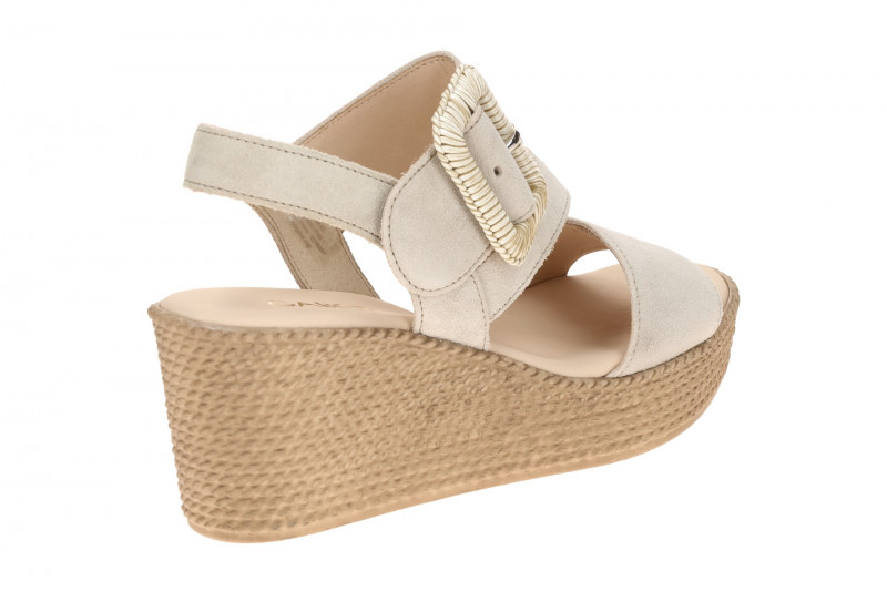 Gabor Wedges Keil Sandale grau Velour 84.771.12