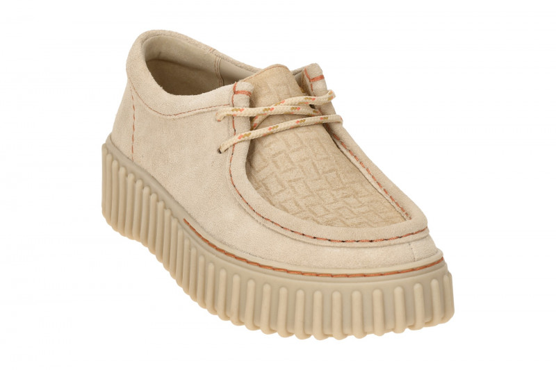 Clarks Torhill Bee Plateau Schuhe beige ecru Mokassin 26181191