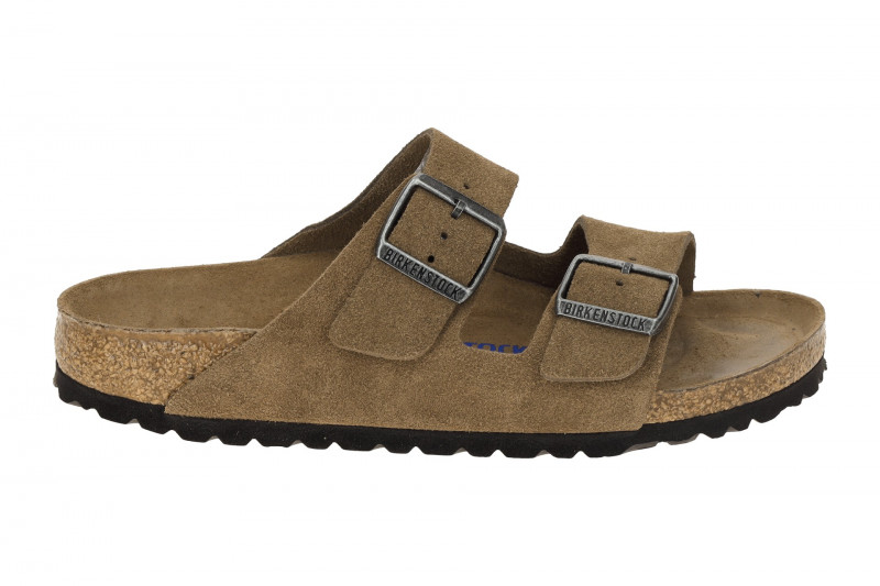 Birkenstock Arizona Pantolette braun dark-tea SCHMAL Weichbettung 1030865