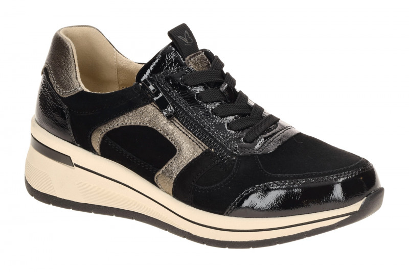 Caprice Schuhe schwarz Leder Mix H-Weite 23300