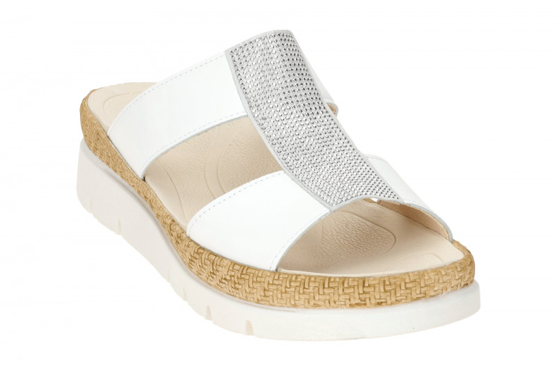 Gabor Glamour Pantoletten weiß Glitzer 63.721.21